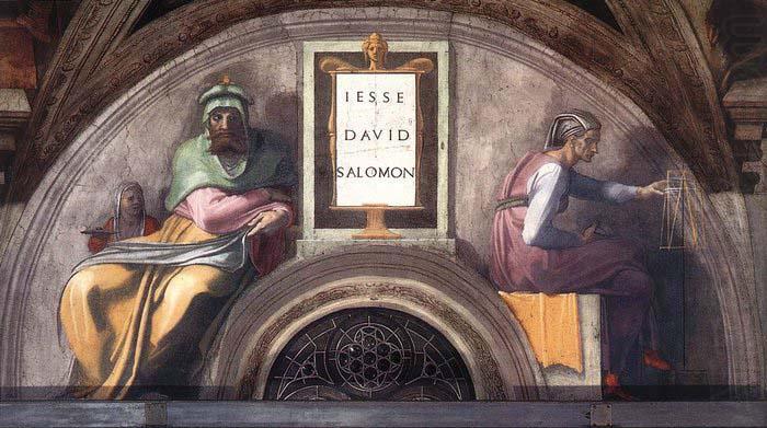 Michelangelo Buonarroti Jesse - David - Solomon china oil painting image